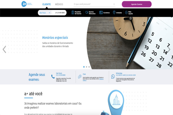 Screenshot of a+ Saúde