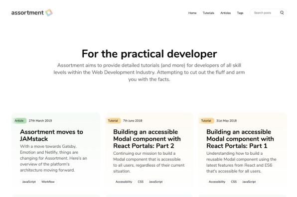 Screenshot of Assortment