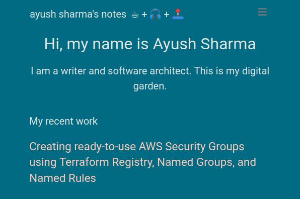 Screenshot of Ayush Sharma