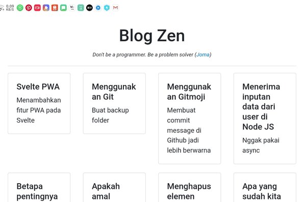 Screenshot of Blog Zen