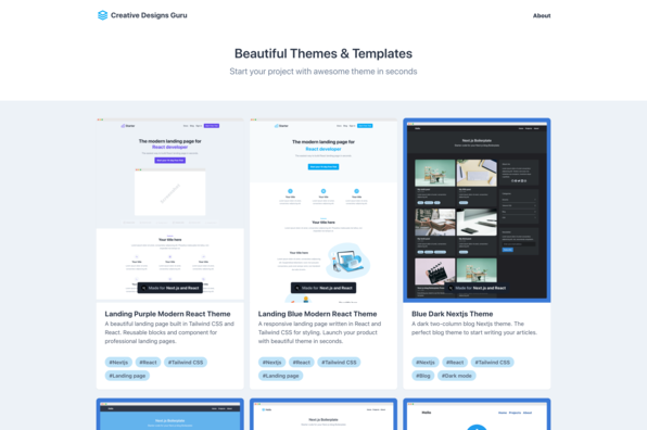 Screenshot of Creative Designs Guru