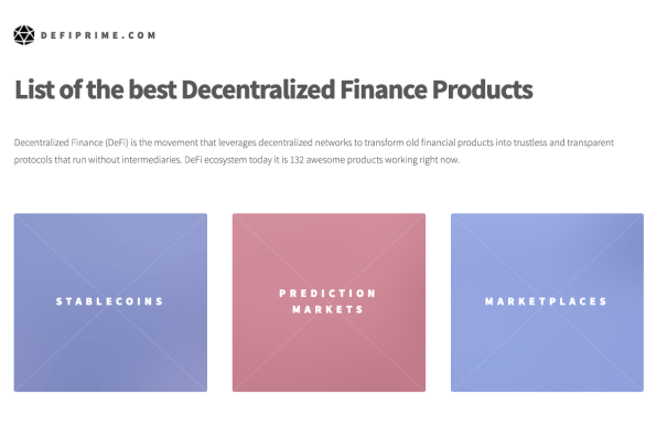 Screenshot of DeFiprime