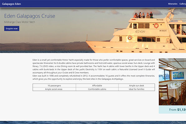 Screenshot of Eden Yacht