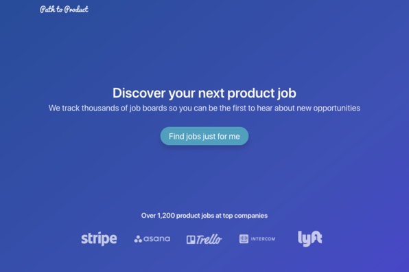 Screenshot of Path to Product