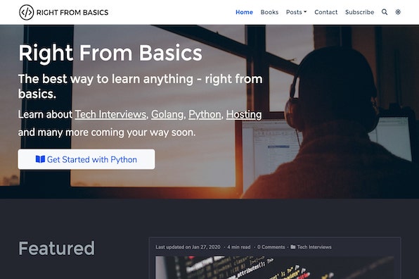 Screenshot of Right From Basics
