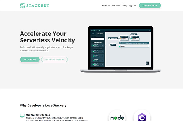 Screenshot of Stackery