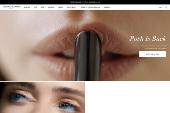 Screenshot of Victoria Beckham Beauty