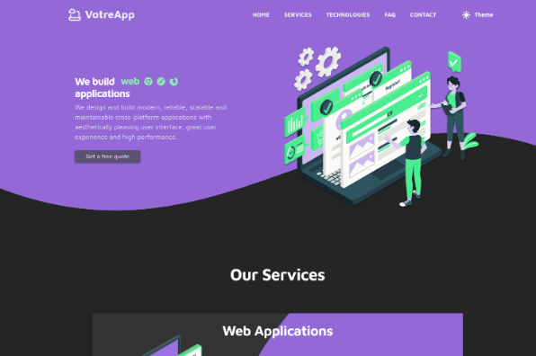 Screenshot of VotreApp