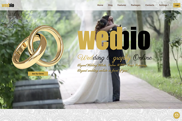 Screenshot of Wedbio.com